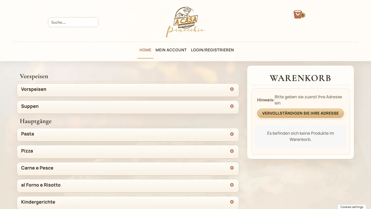 A Casa Lieferservice Onlineshop